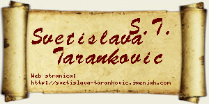 Svetislava Taranković vizit kartica
